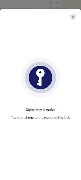 NTU Pass digital key active screen from the current Google Play listing