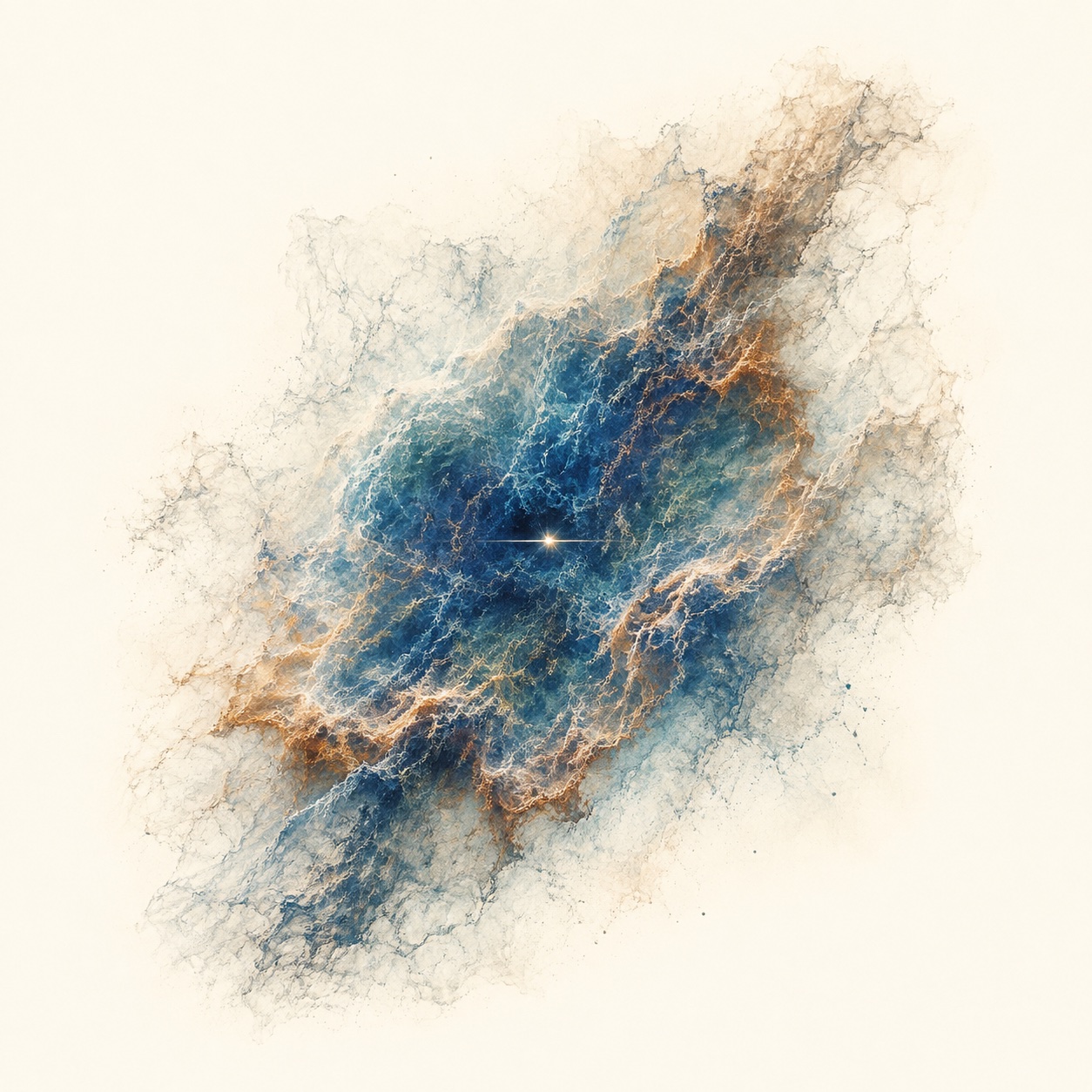 A luminous supernova with cobalt and copper clouds.